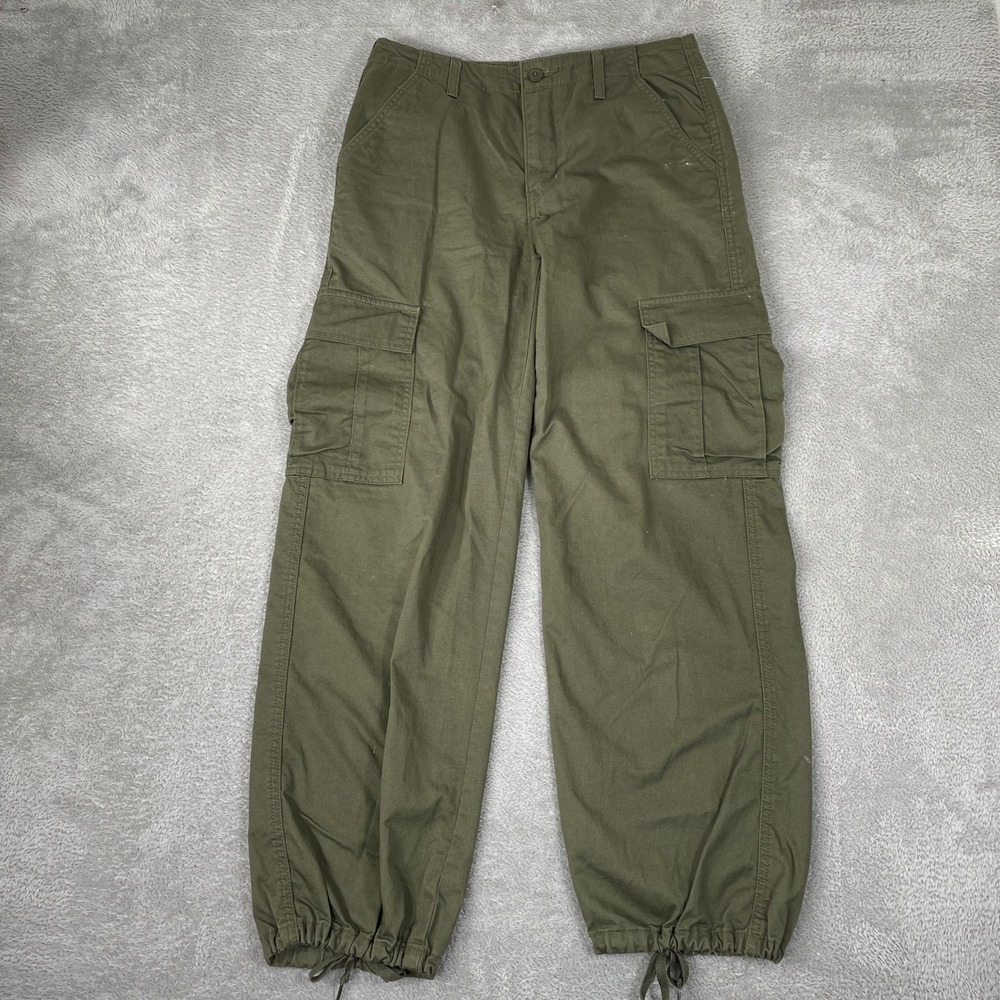 Levi's '94 Baggy Cargo Pants Womens 27x30 Olive Green Utility Y2K